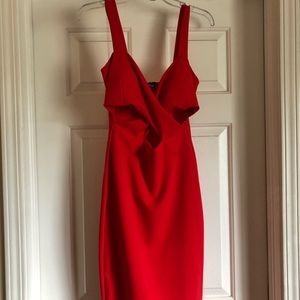 Red cutout dress